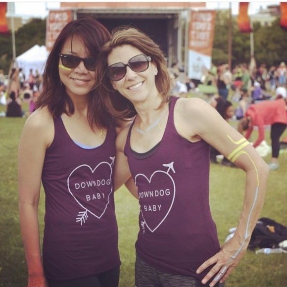 Dirty Blondes Down Baby Dog heart yoga tank top new - Picture 5 of 5